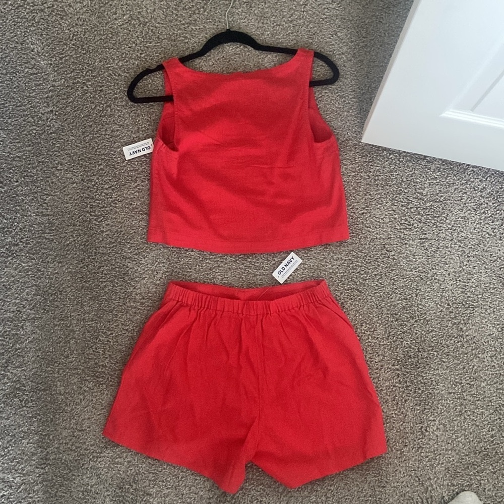 Old navy linen skort and tank set XS